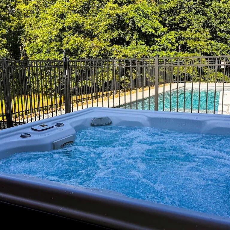 Relax in the hot tub