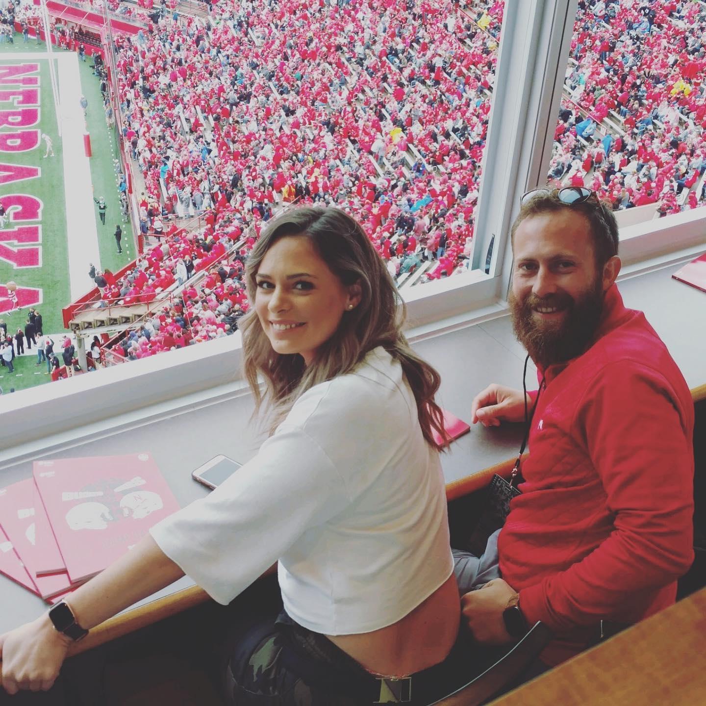 Husker games have been one of our favorite activities to enjoy together. We've watched from blocked view seats, the nose bleeds, near sideline seats and in the suites!