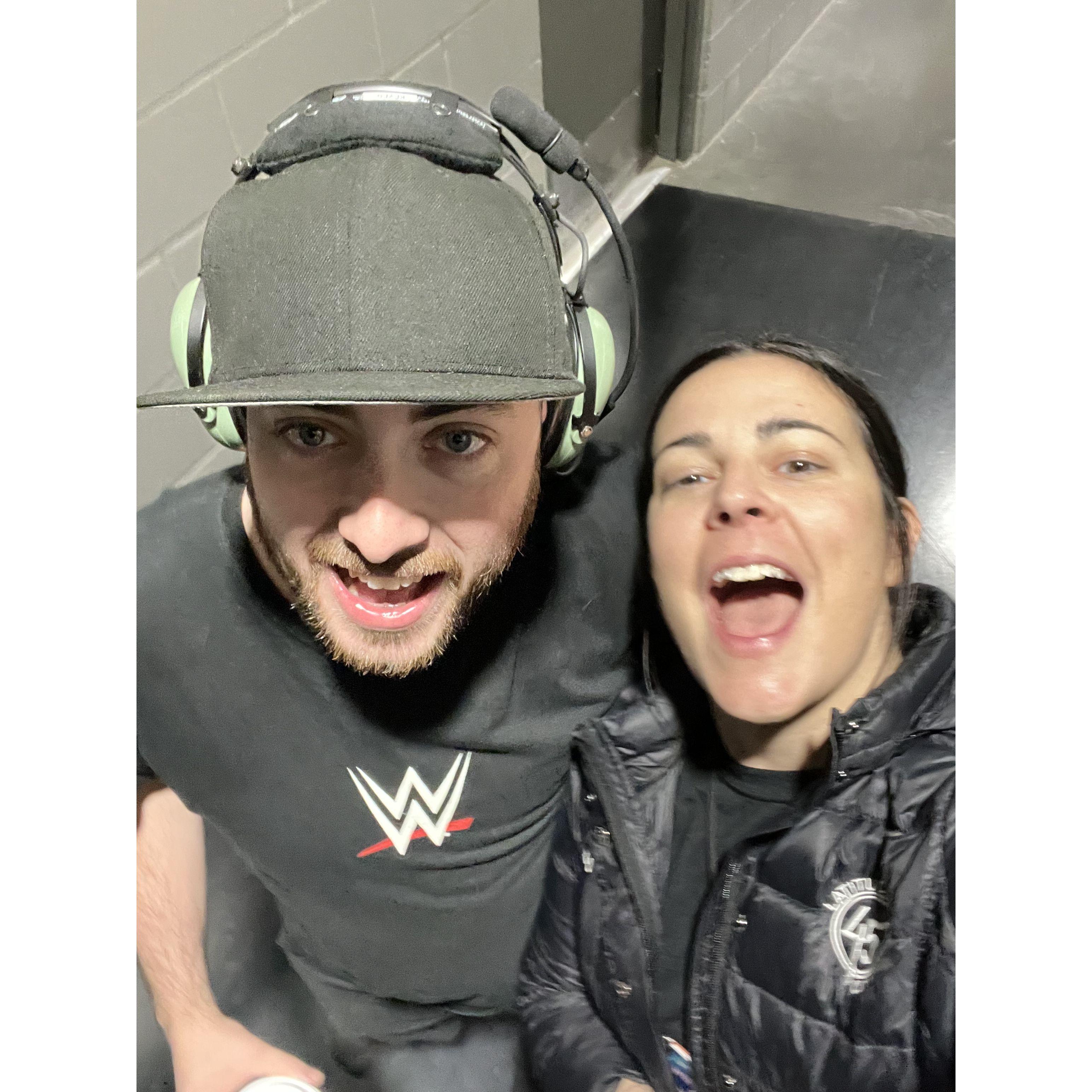 two love bugs at work sneakin off together