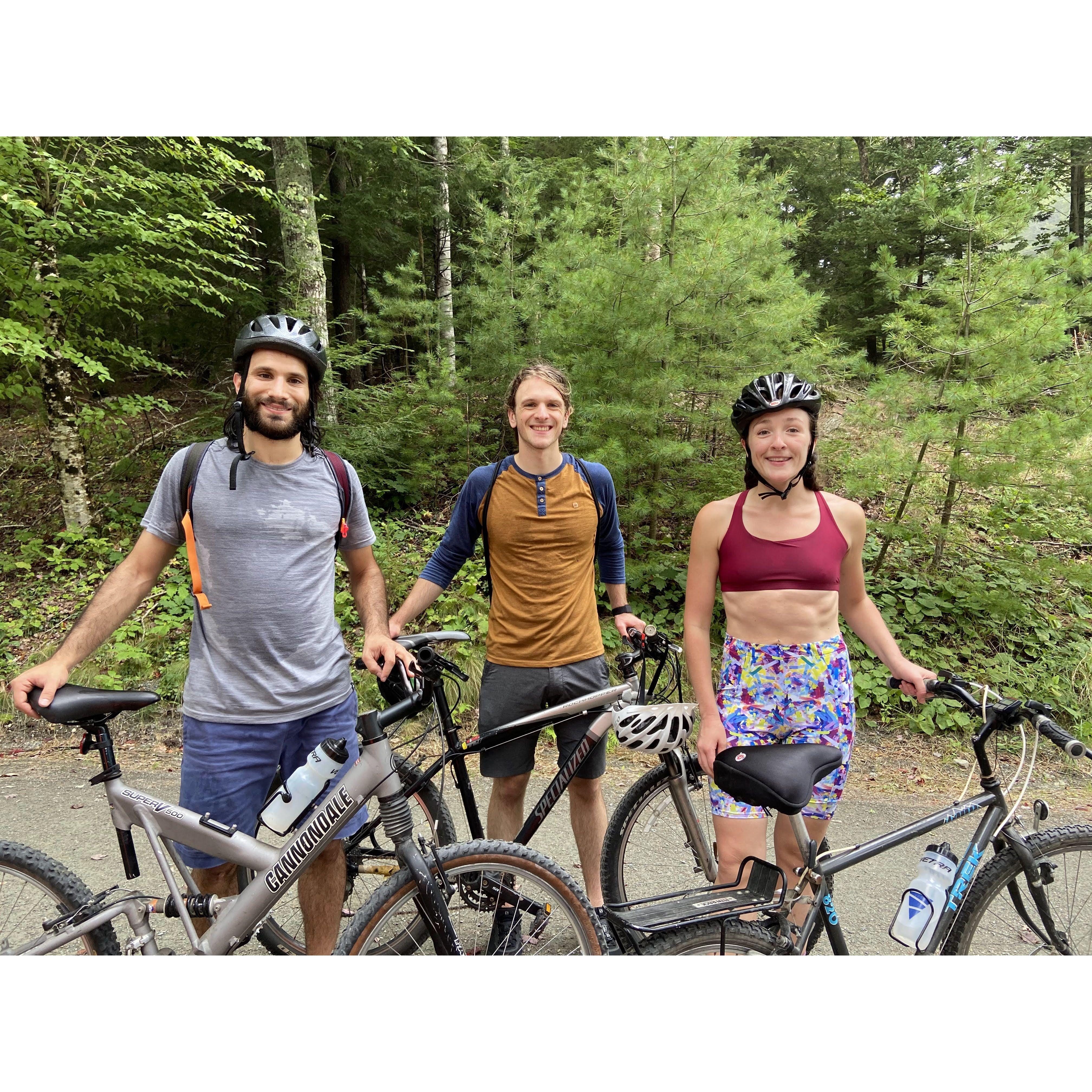 Jordan biked the carriage trails of Mt Desert Island with Kira and her brothers, which they have done since they were little kids