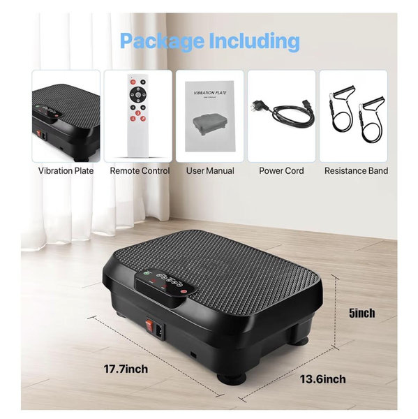 Vibration Plate Exercise Machine for Lymphatic Drainage Weight Loss,Whole Body Workout Vibration Fitness Platform,Mini Shake Plate,Sport Gym Fitness Equipment