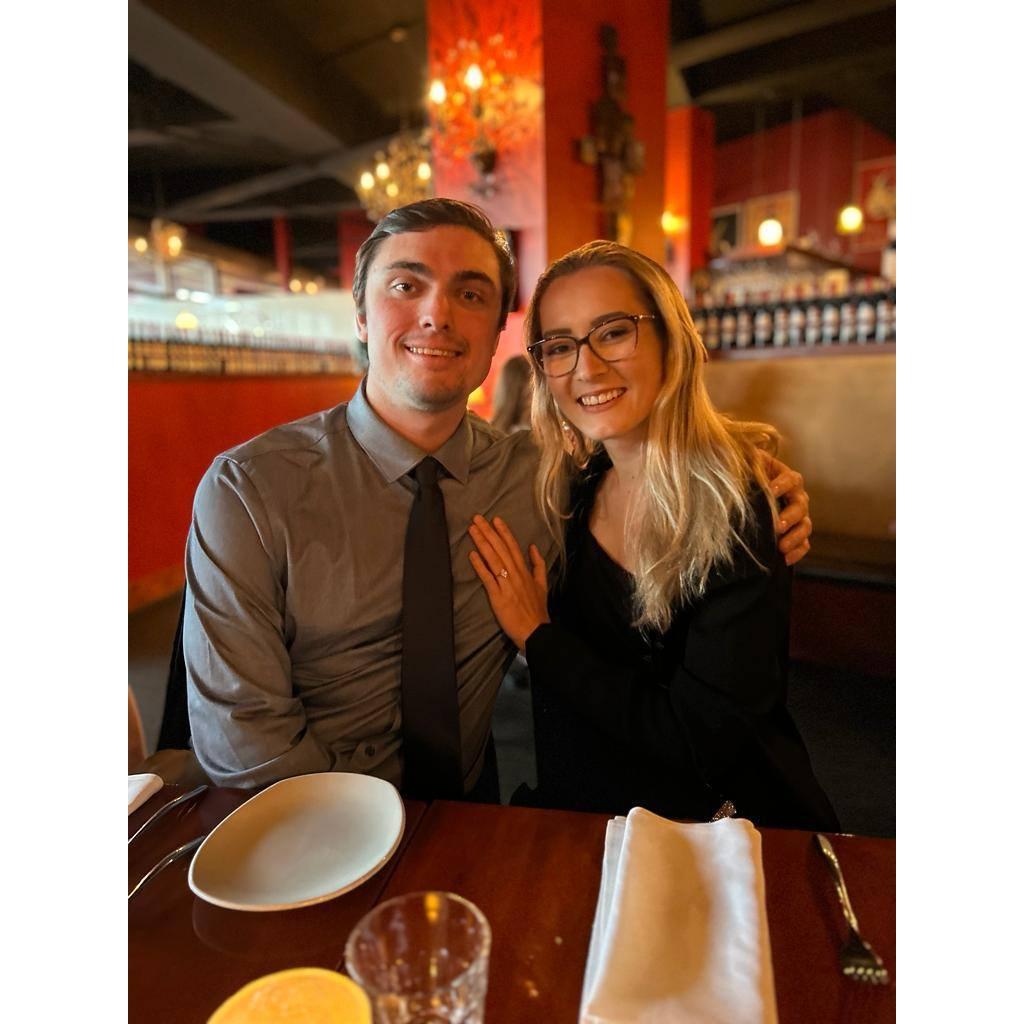 Our engagement dinner
