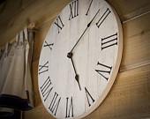 Rustic Farmhouse Clock Wall Clock, Large...