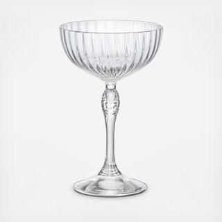 America '20s Cocktail Coupe Glass, Set of 4