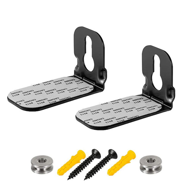 Universal Sound Bar Mounts Mounting Bracket For Samsung, Sony, LG, JBL, Polk, Vizio, Bose, TCL Channel Home Theater Soundbar Mount TV Wall Mount Brackets With Hardware Kit