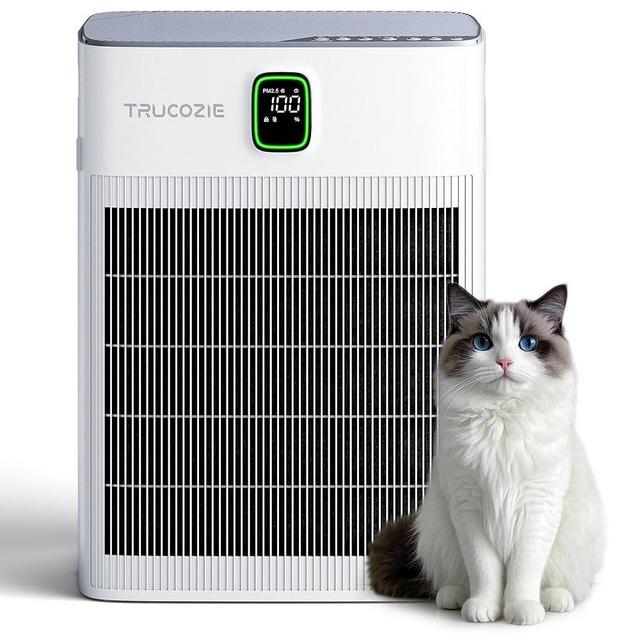 Air Purifier for Home Up to 2000 Ft² in 1 Hr with Washable Pre-Filter, Air Purifier for Home Pets with PM 2.5 Air Quality Display, Sleep Mode for Allergies, Dust, Smoke, White