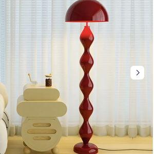 Creative Mushroom Metal LED Modern Floor Lamp - RED
