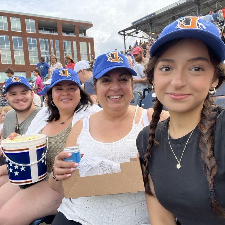 Durham Bulls game with Abby and Carmen