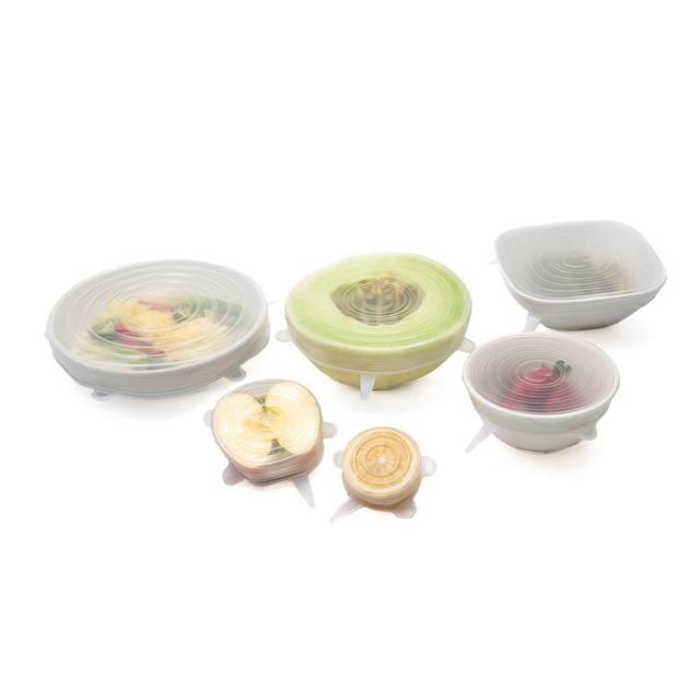 6 Pack Stretch & Seal Silicone Lids