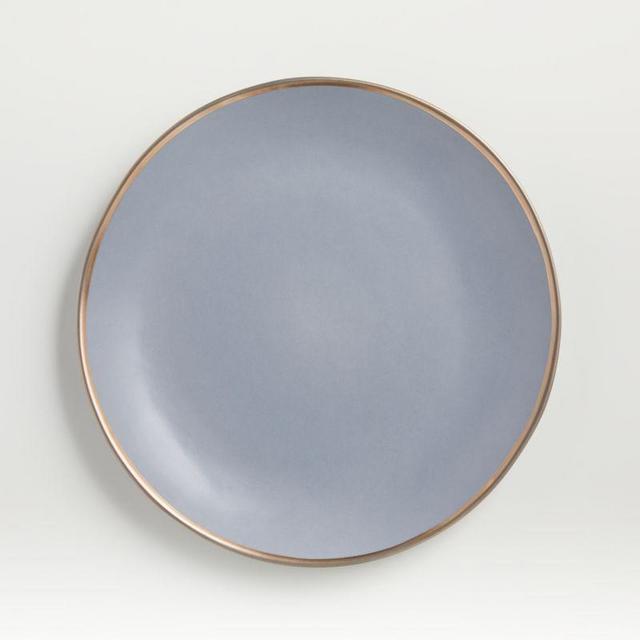 Addison Grey Gold Rim Dinner Plate
