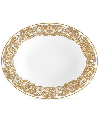 Lismore Lace Gold Vegetable Dish