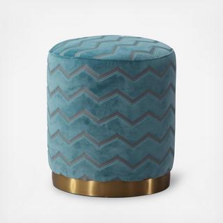 Opal Velvet Morrocan Ottoman