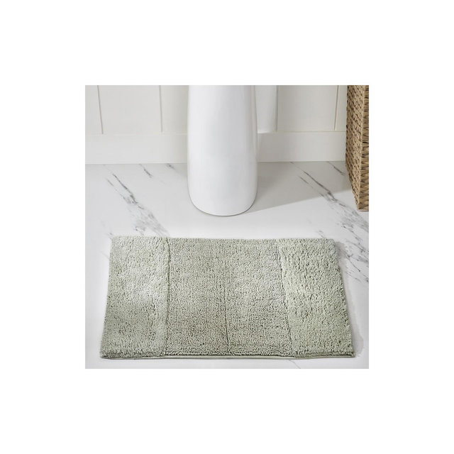 Better Trends Granada 100% Cotton Tufted Non-Slip Backing Bath Rug 17" x 24" Rectangle - Dark Sage