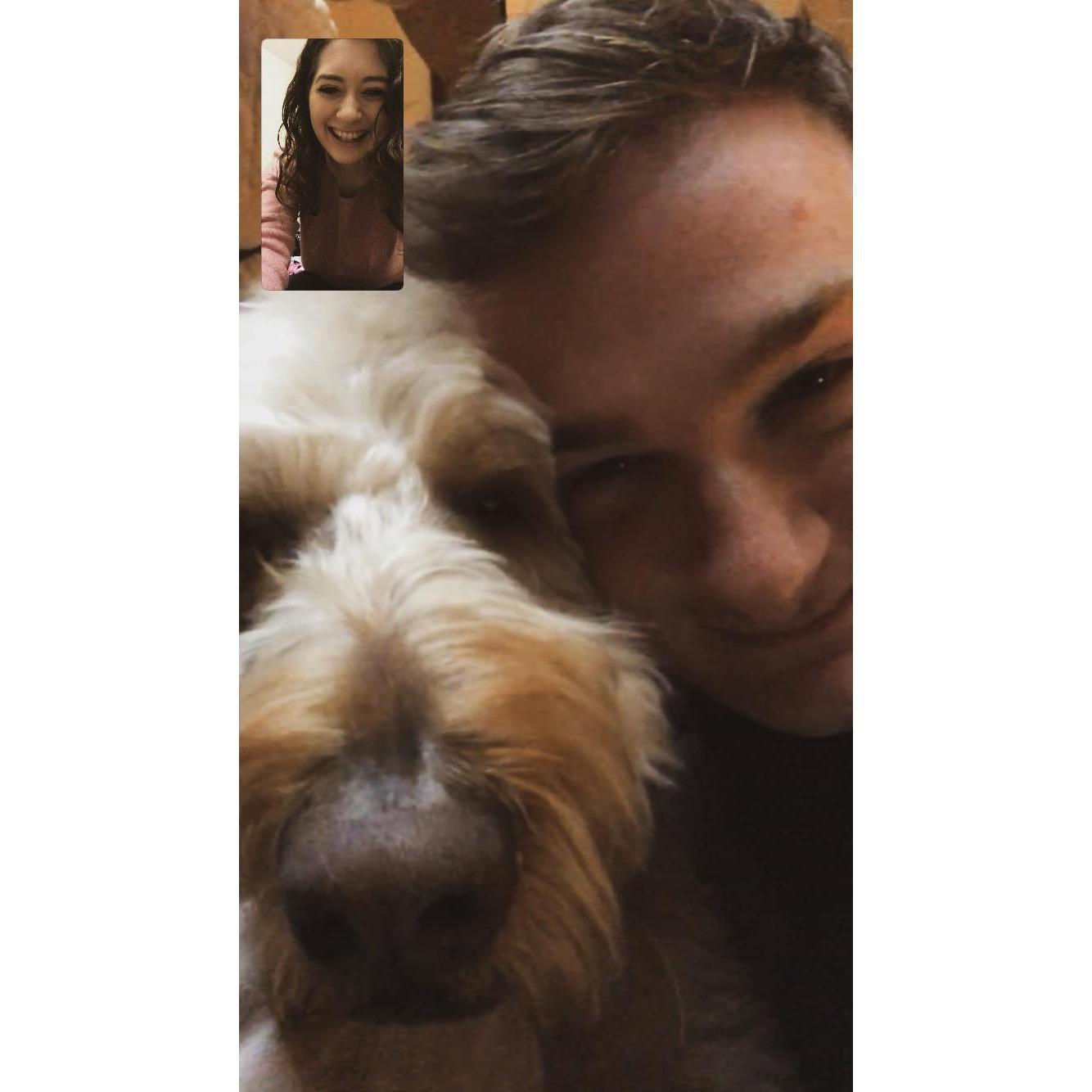 Being long-distance, we've spent many hours together over FaceTime.