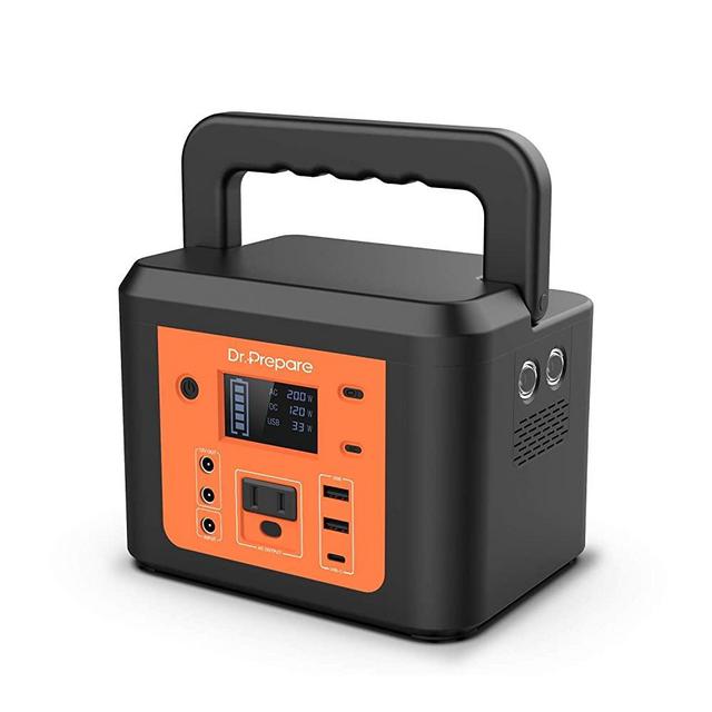 200W Peak Portable Power Station, Dr. Prepare 178Wh 48000mAh Solar Generator Outdoor Battery Backup Supply, CPAP Lithium Battery for Home, Camping with 180W AC Outlet, 2 DC Ports for Emergency House