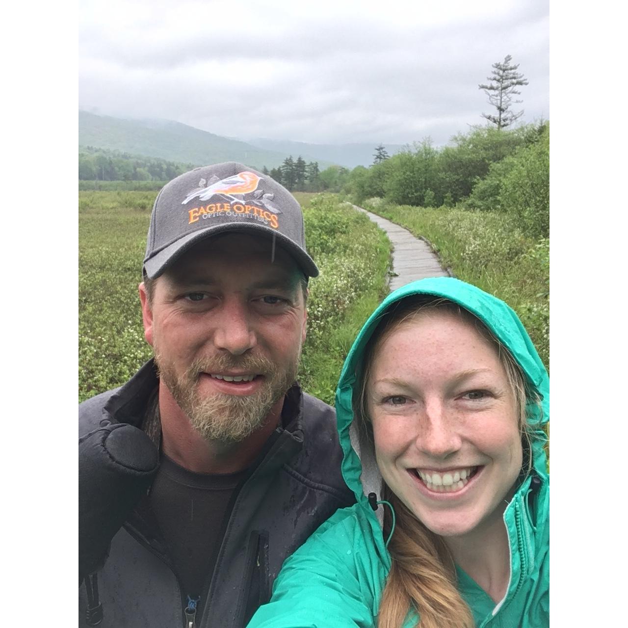 May 2017- we celebrated Eric’s birthday exploring the native cranberry bogs when he came to visit me in West Virginia