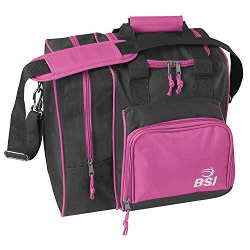 BSI Deluxe Single Ball Bowling Bag- Pink/Black