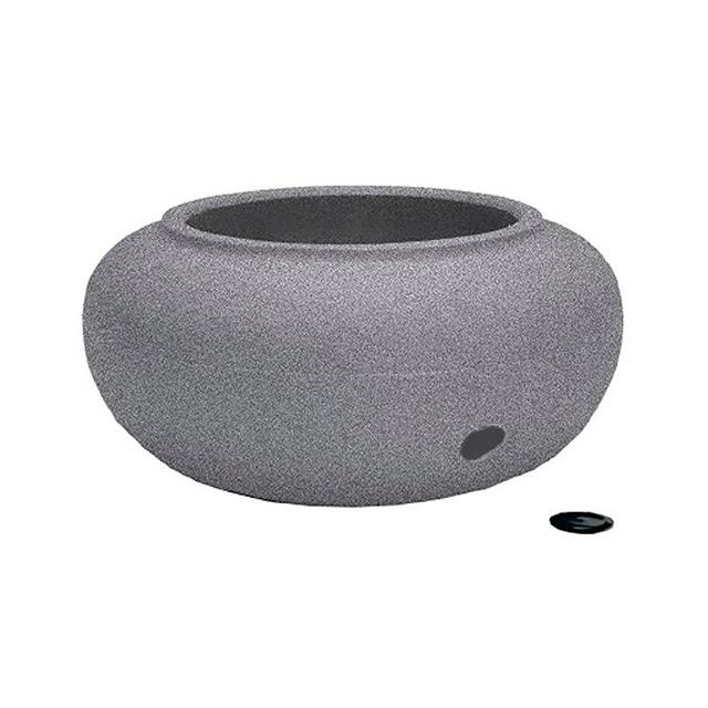 Akro-Mils HC Companies 21 Inch Decorative Outdoor Garden Water Hose Storage Pot, Granite