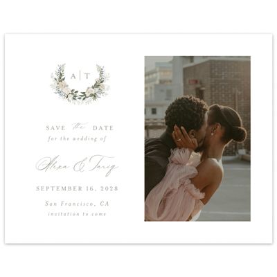 White Wedding Digital Save the Date - Juniper Photo