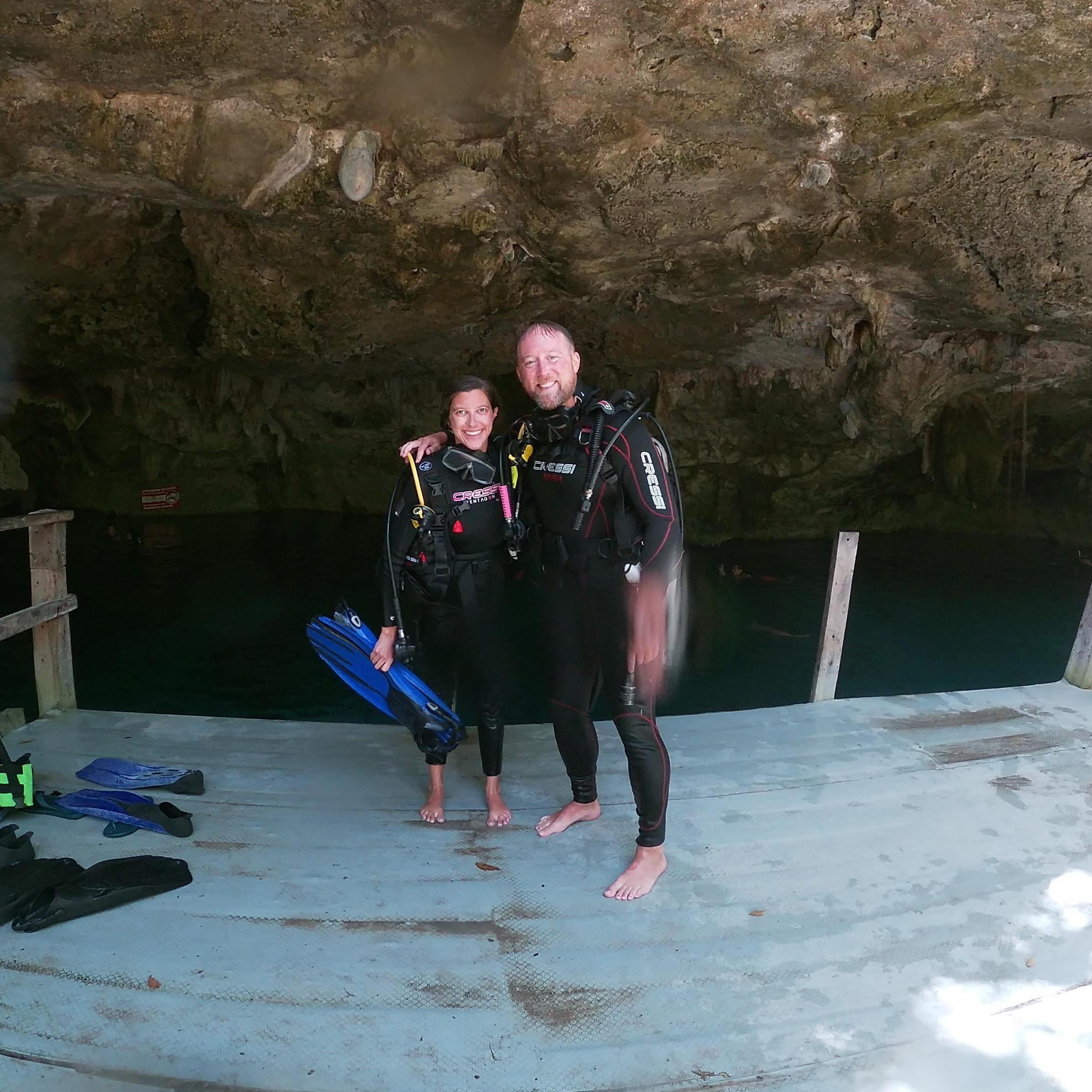 Kendall and Aaron share a love for the water and try to go scuba diving whenever they can.