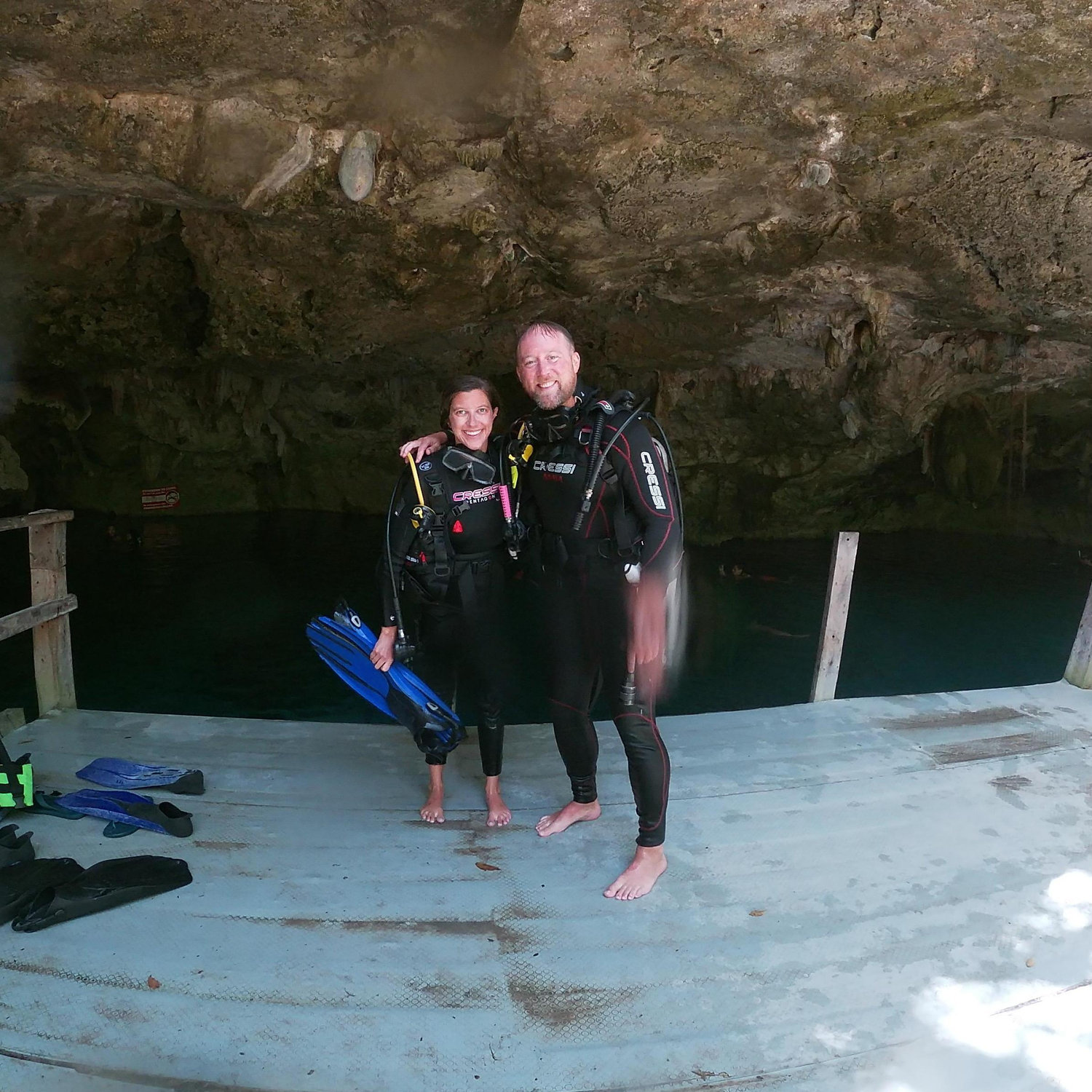 Kendall and Aaron share a love for the water and try to go scuba diving whenever they can.