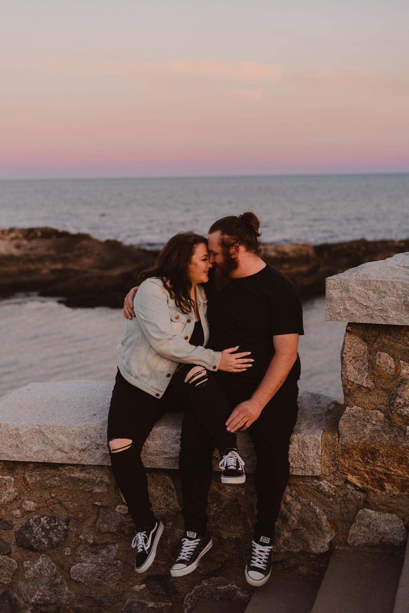 Engagement photo in Newport.