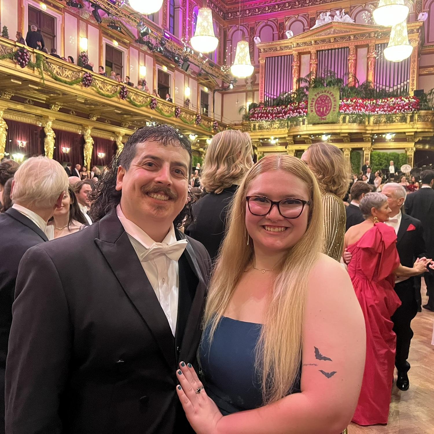 We danced with high society at the Vienna Philharmonic Ball in Vienna, Austria.
