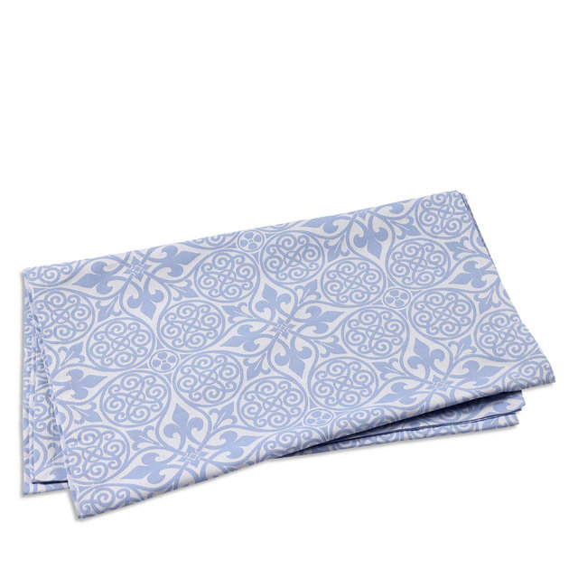 VIETRI Damask Blue Table Runner, 108" x 21.5"