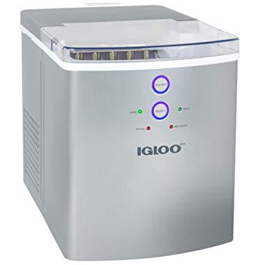 Igloo ICEB33SL 33-Pound Automatic Portable Countertop Ice Maker Machine, Silver