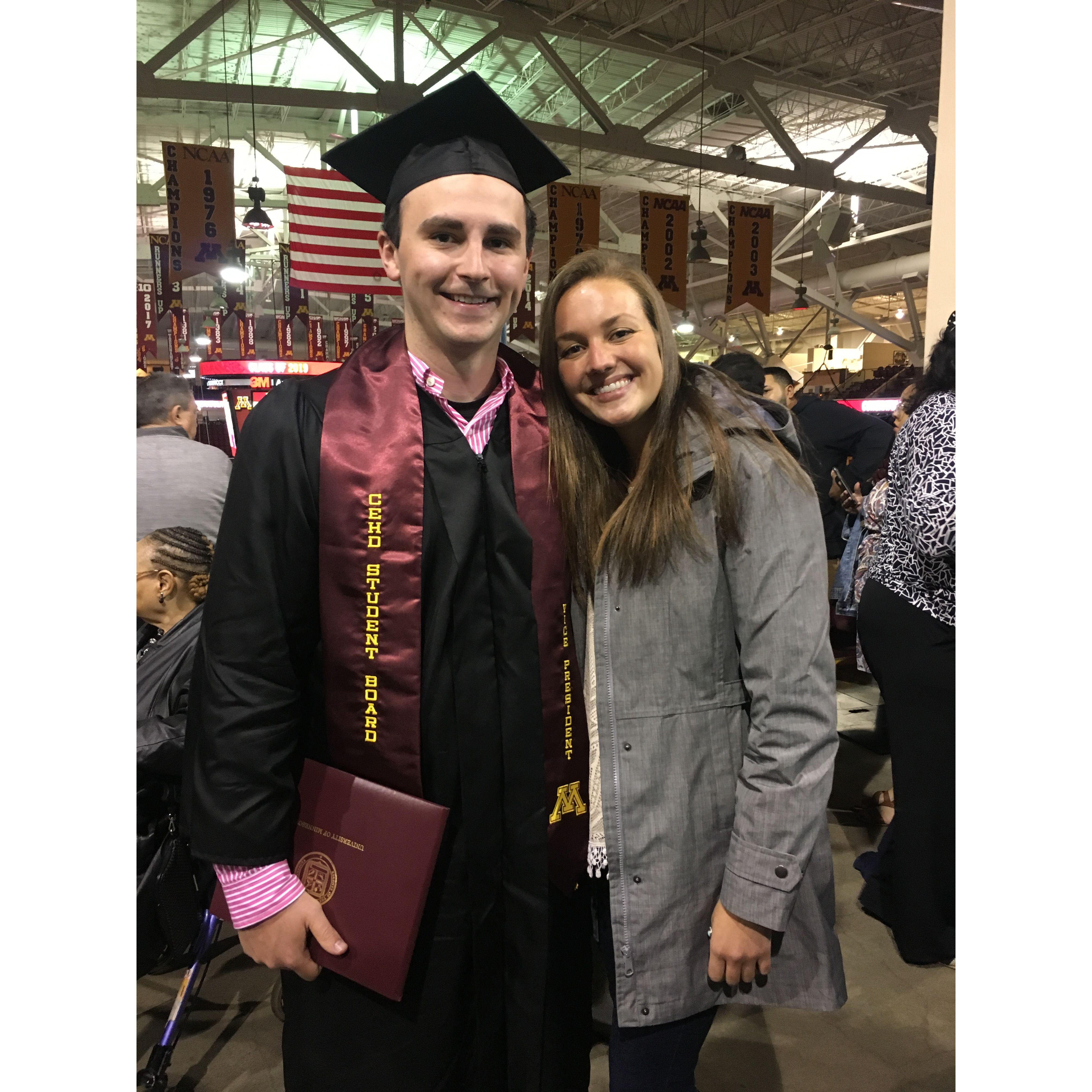 Jake college graduation from the U of M