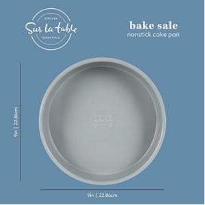 Sur La Table Kitchen Essentials Bake Sale 9 Inch round PFOA, PFAS, PTFE Free Nonstick Round Cake Pan - Linen White