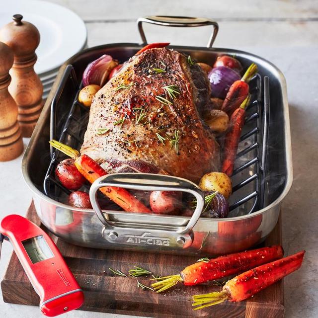 All-Clad Stainless Steel Roasting Pan with Nonstick Rack, 16" x 13"