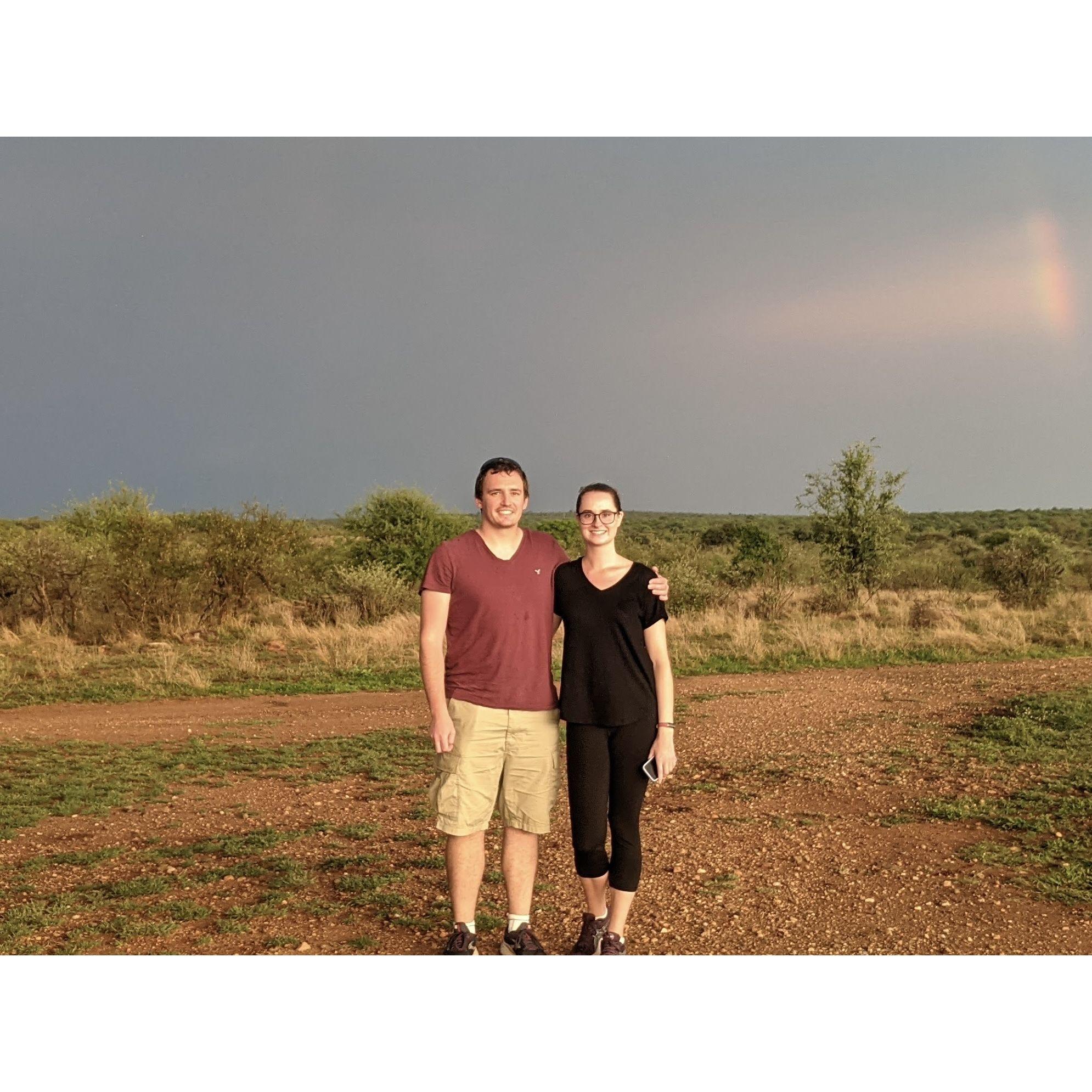 Immediately after surviving the rains down in (South) Africa, the sky developed an incredible pattern of thunderstorms and rainbows that we had to capture!