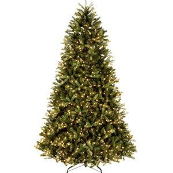 National Tree Company 7.5-ft Fraser fir Pre-lit Artificial Christmas Tree with White Incandescent Lights