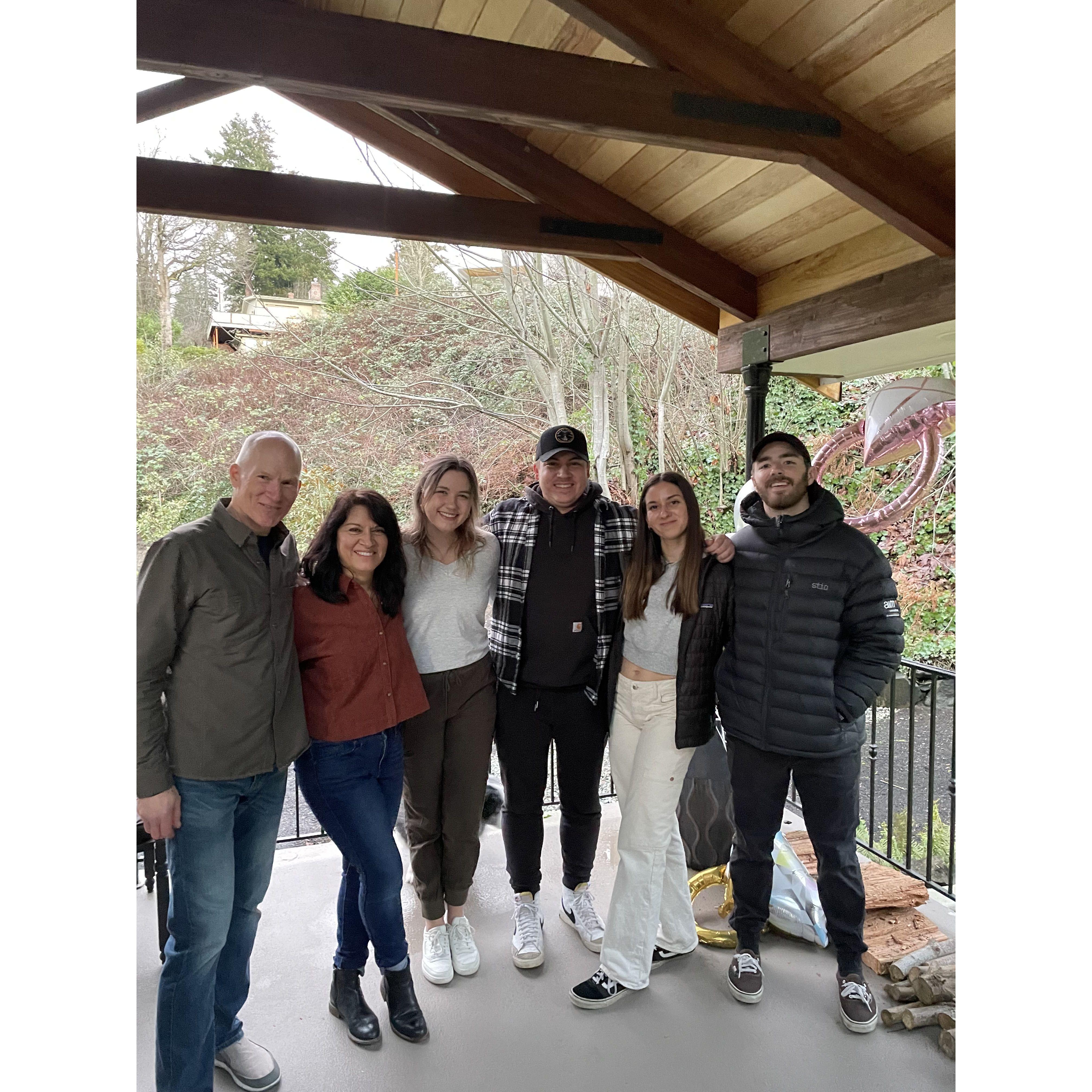 Celebrating our engagement with family & friends!