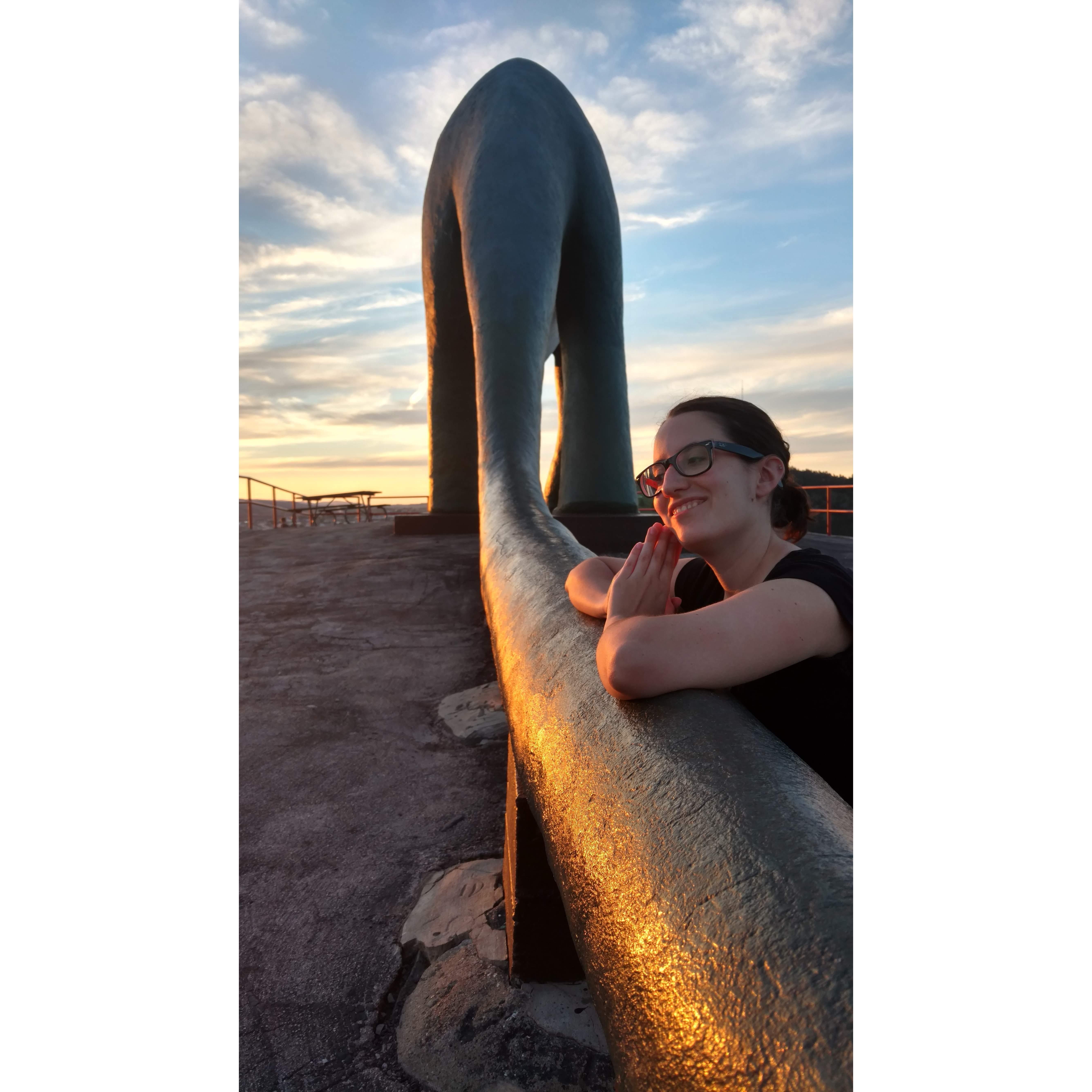 Praying to the dinosaur butt