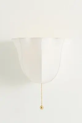 Dolce Fabric Scalloped Wall Sconce