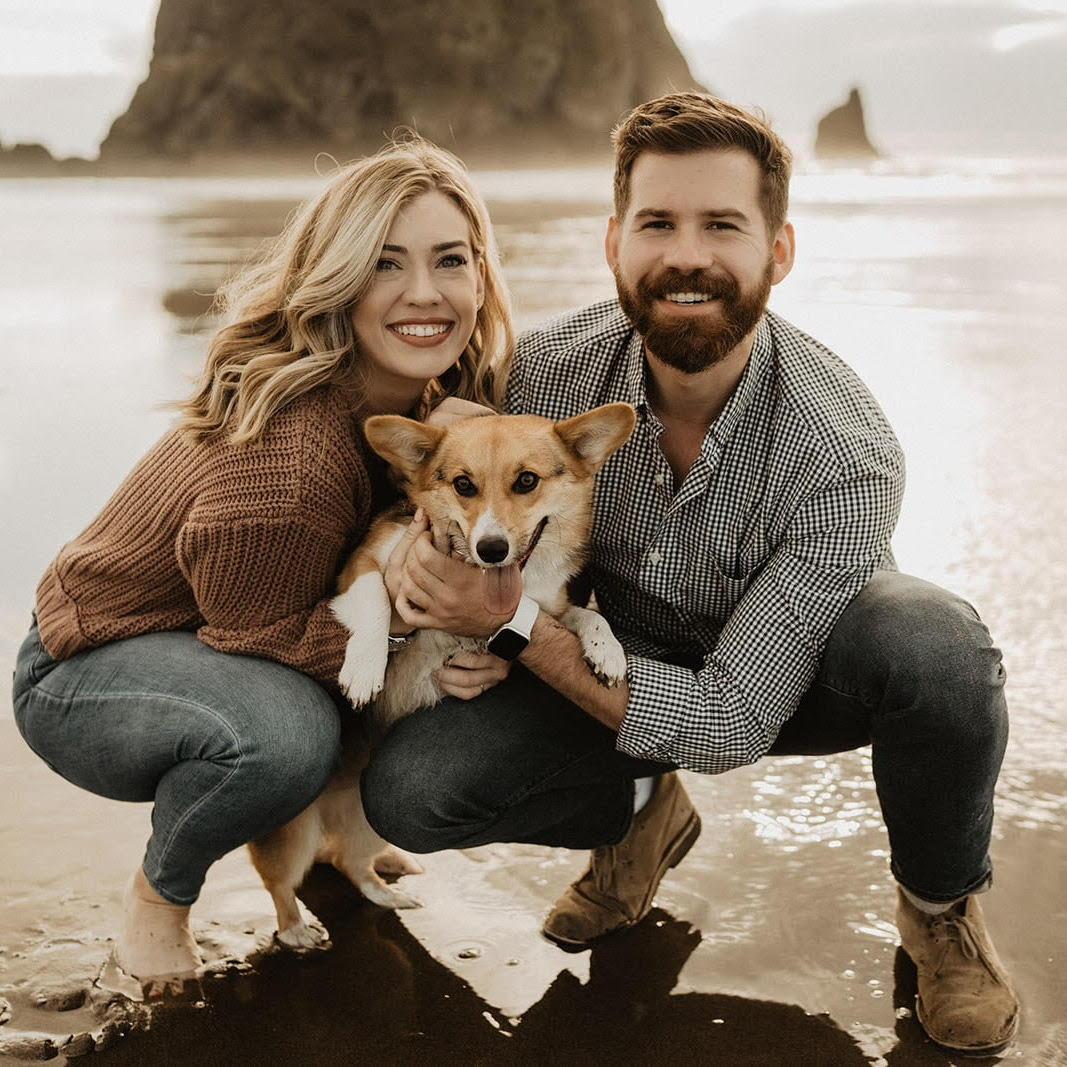 Of course we brought Telly along on our engagement shoot
