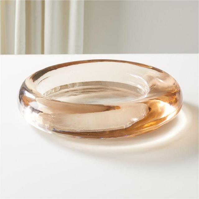 Bangle Dirty Rose Glass Decorative Bowl