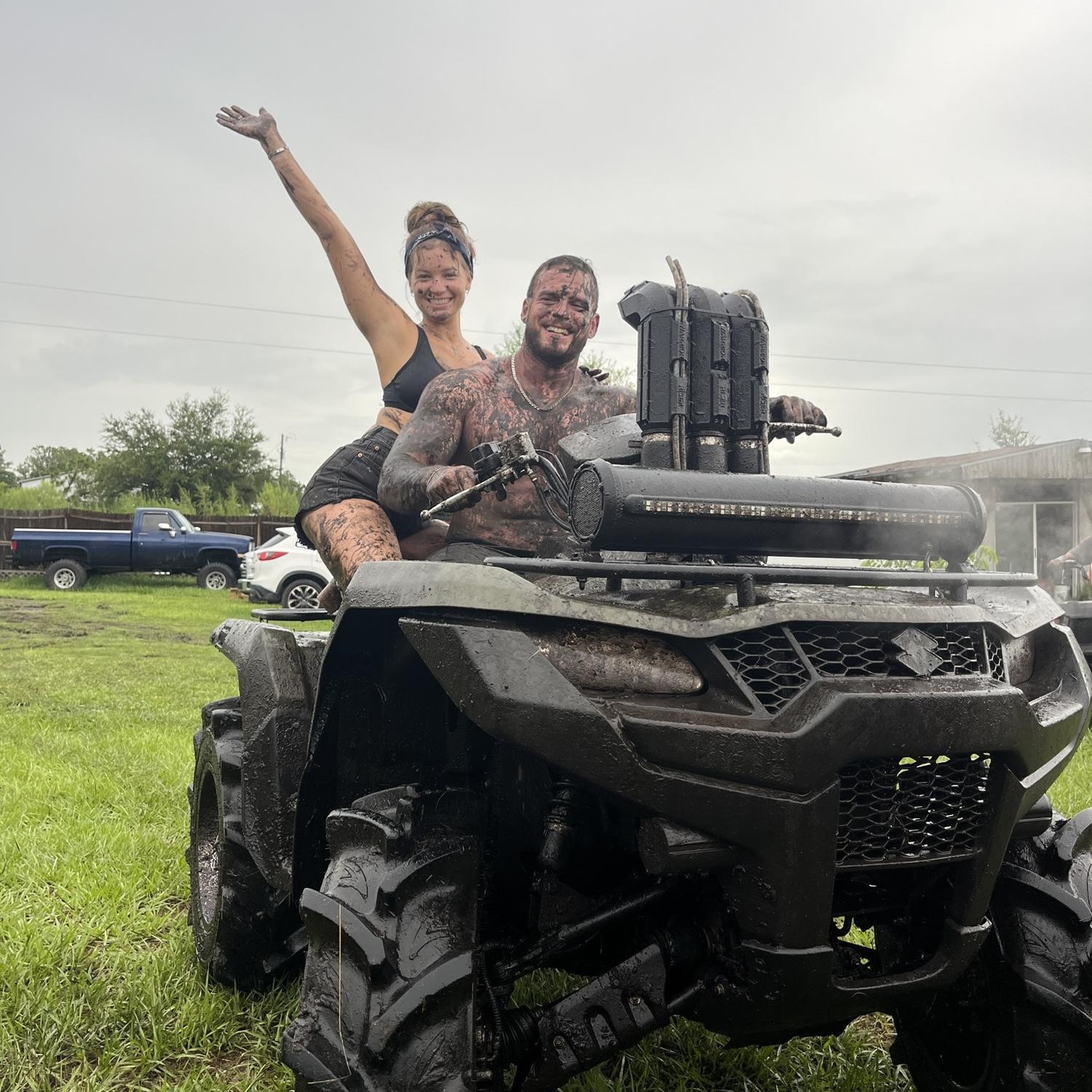 Four wheelin at our friends house.
