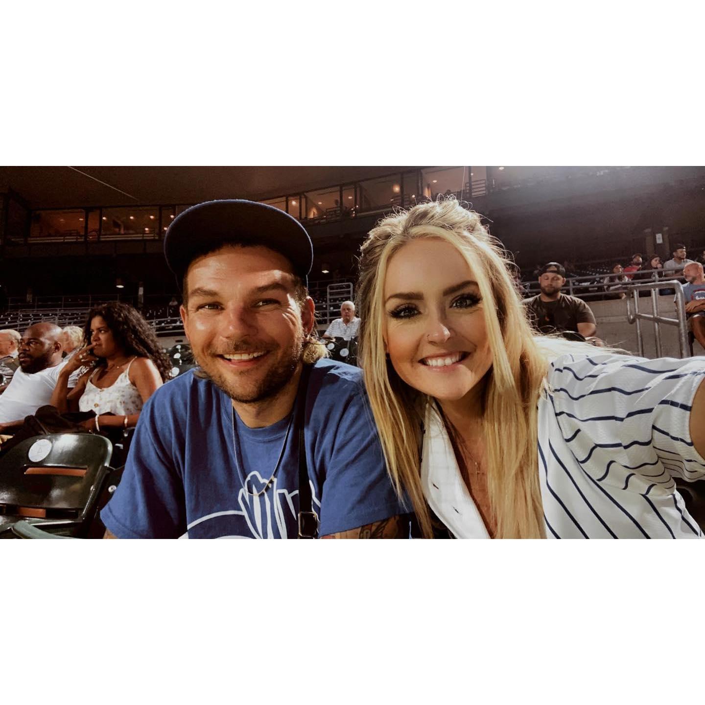 Date night at the ball park.