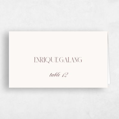 Acorn, Brown Wedding Place Card - Milan
