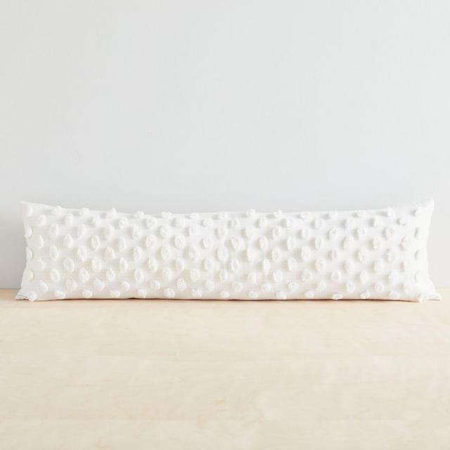 Candlewick Pillow Cover, 12"x46", Stone White