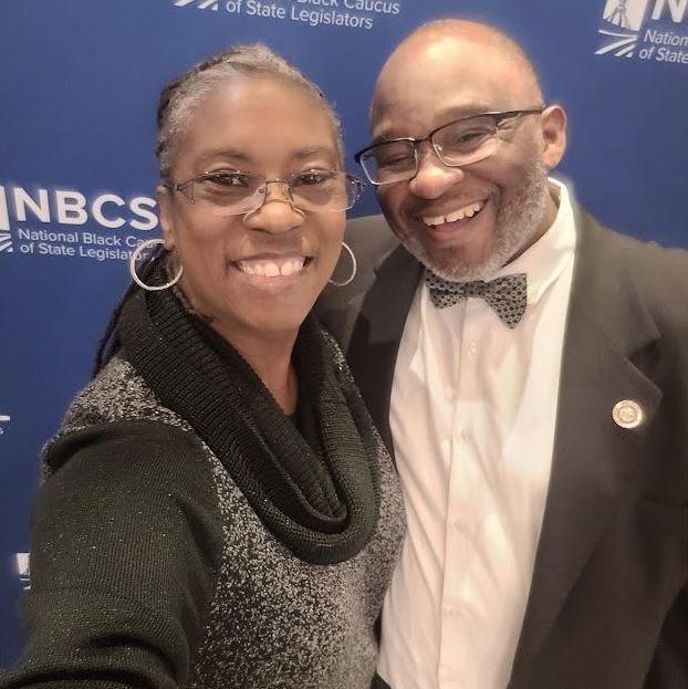 Enjoying ourselves at the NBCSL awards banquet.