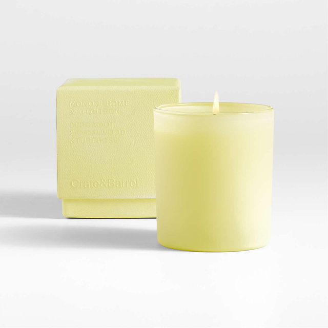 Monochrome No. 9 Citron 1-Wick Candle - Bergamot, Sandalwood and Tuberose