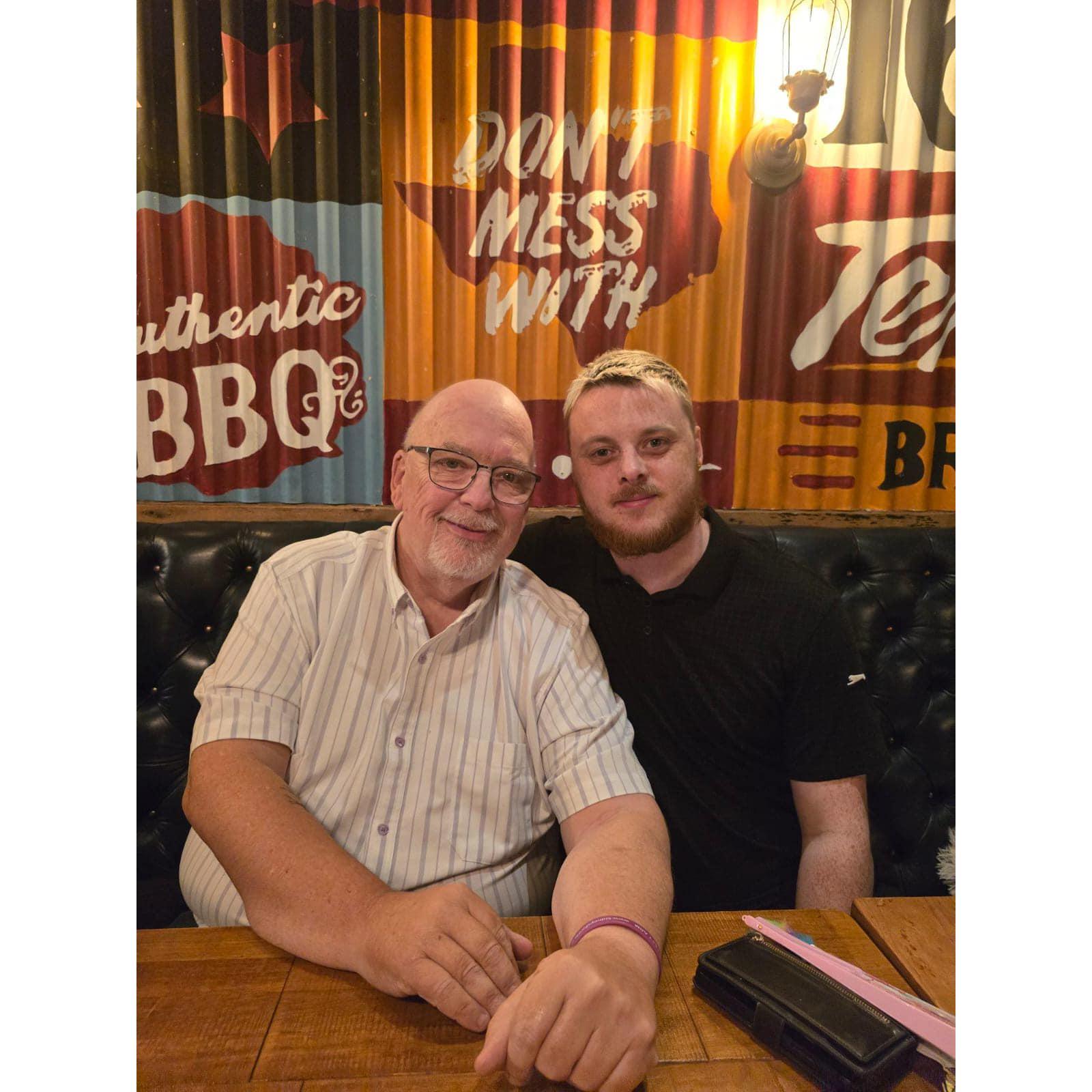 Joe with Jennifer's Dad, David.