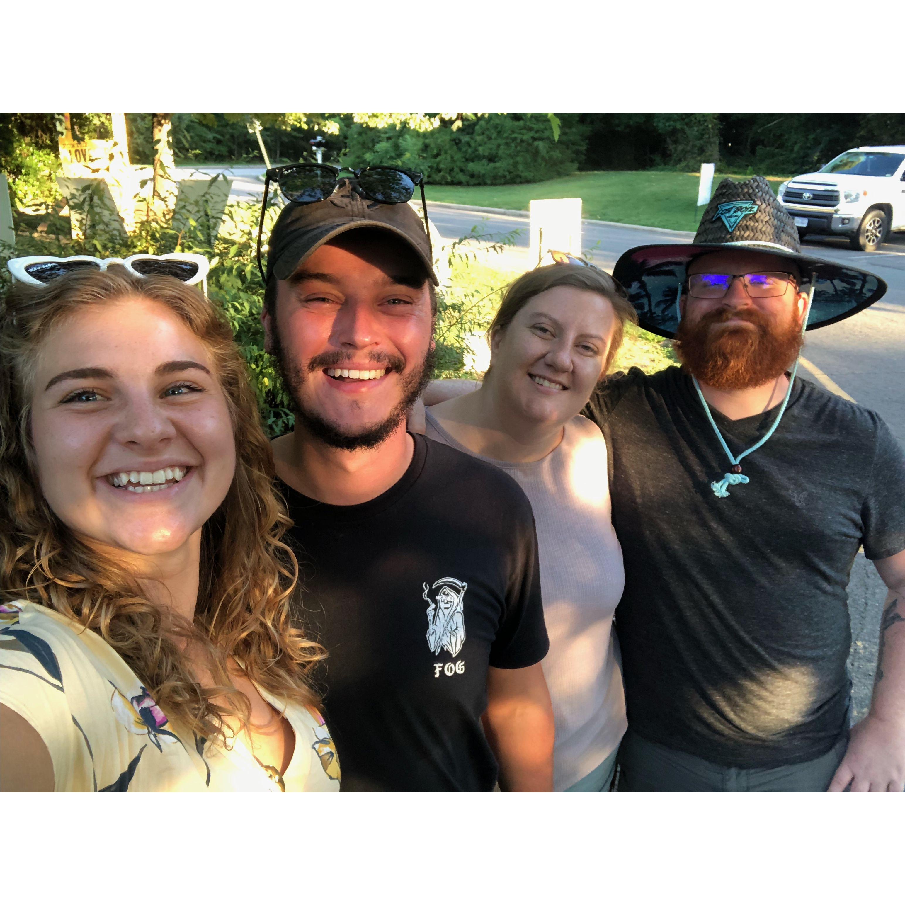 We were celebrating our engagements with Matt and Isabelle!