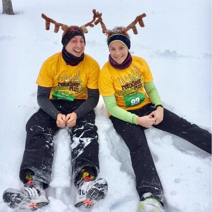 Reindeer Run 5k 2016 - our second "marathon" together