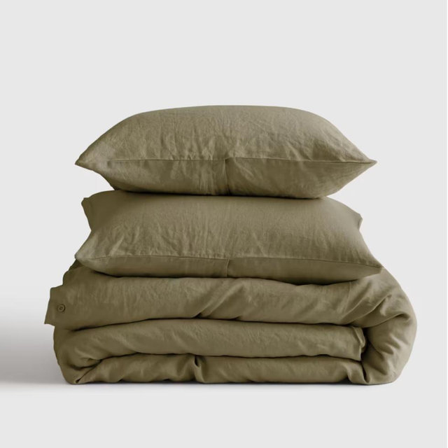 Linen Duvet Cover Set - Aloe/King | Quince