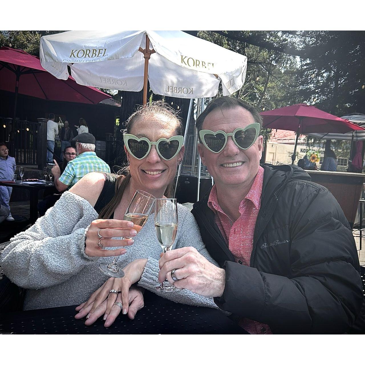 Champagne tasting at Korbel 3/25